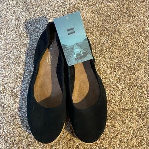 Toms Black Suede Flats